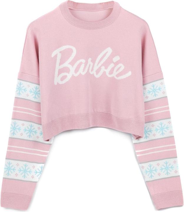 Actual product image Barbie Womens/Ladies Logo Cropped Jumper (XL)