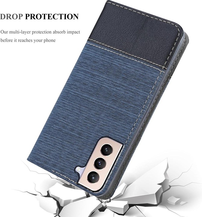 Produktbild Cadorabo Book Jeans Optik Cover (Samsung Galaxy S21+)