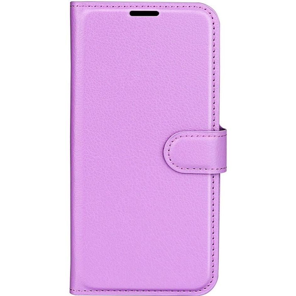 Thumbnail - Cover-Discount iPhone 15 Pro - Leder Etui Hülle violett (Apple iPhone 15 Pro), Smartphone Hülle, Violett