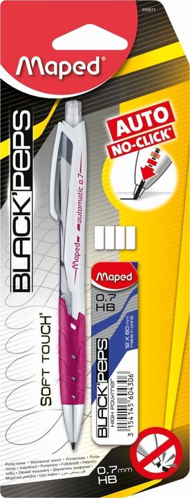 Image du produit Maped Porte-mines 0,7mm 4 roues +12 mines, Black Peps (0.70 mm, HB)