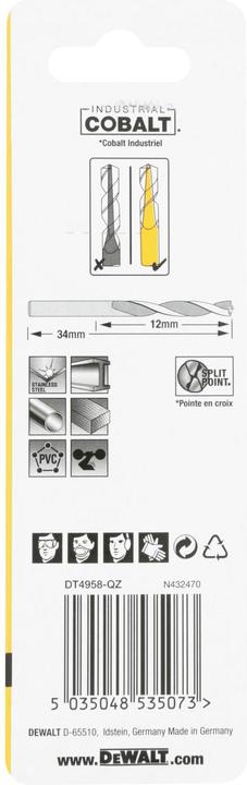 Image du produit DeWalt Mèches à métaux HSSG EXTREME 2 (1 millimètre)