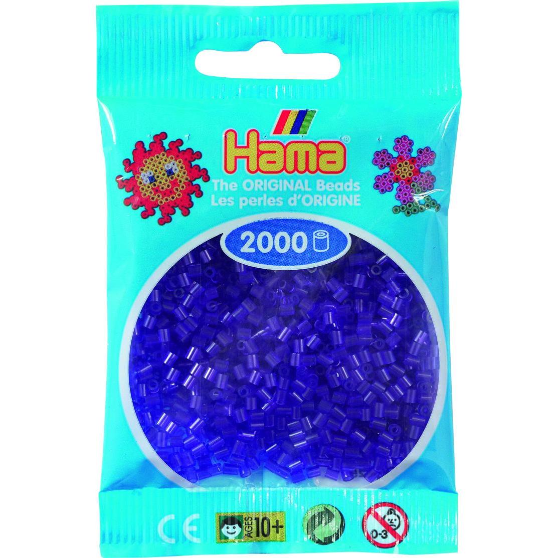 Hama mini perler 2000stk transp. lilla