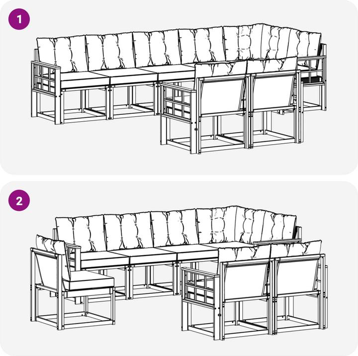 Produktbild vidaXL Outdoor-Sofa