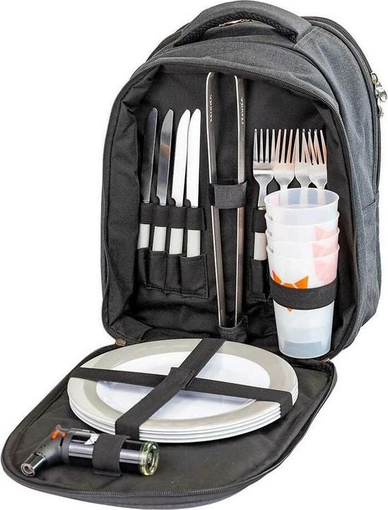 Fennek Grill Grill Cutlery Set Zaino Nero