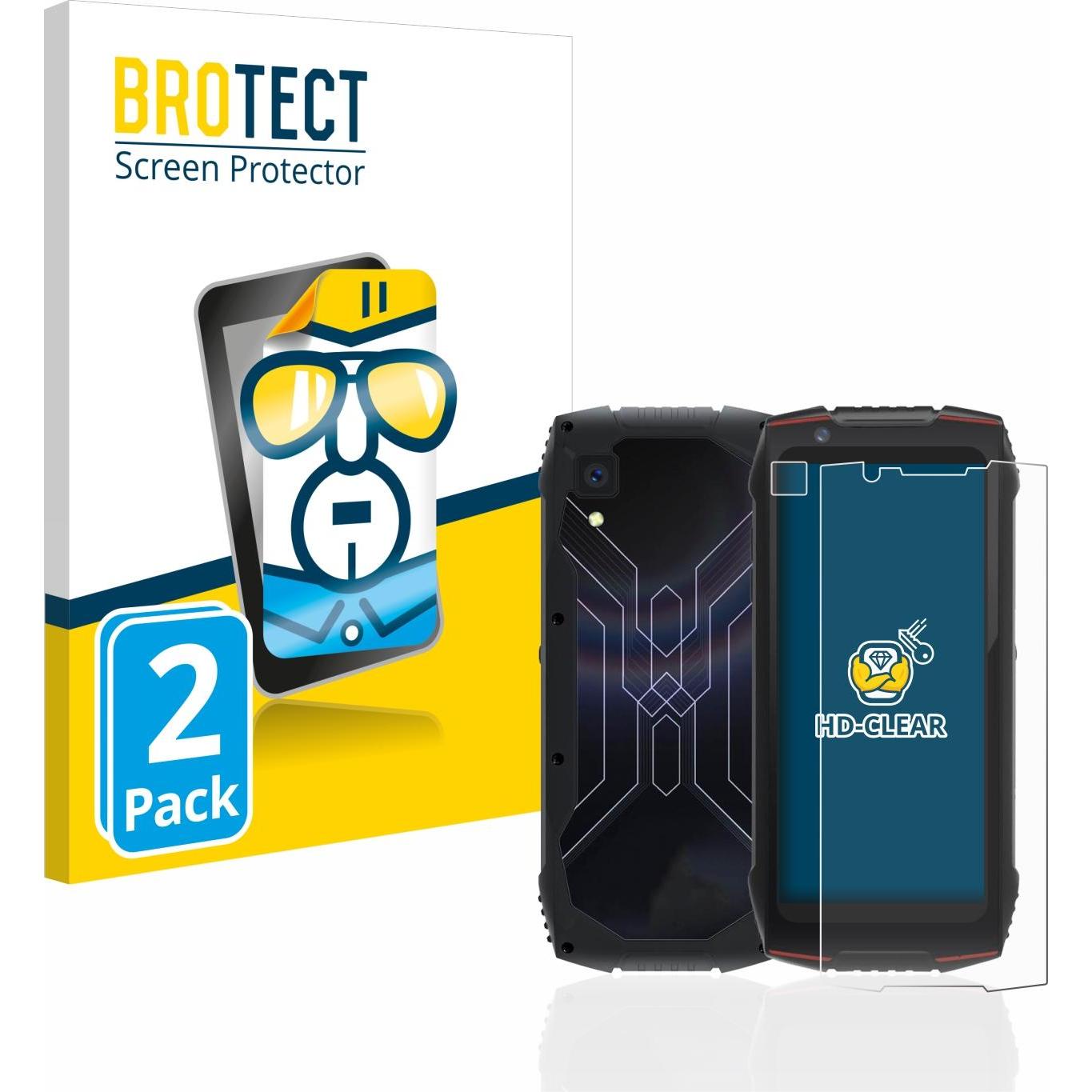 BROTECT Pellicola Trasparente (2 pz., Cubot King Kong mini 3), Pellicola protettiva smartphone, Trasparente