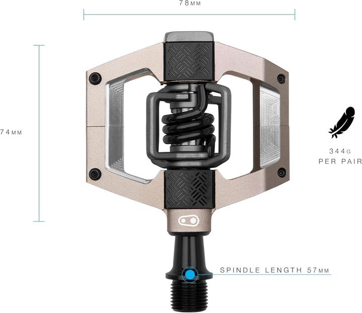 Produktbild Crankbrothers Pedal Mallet Trail champagne/black spring