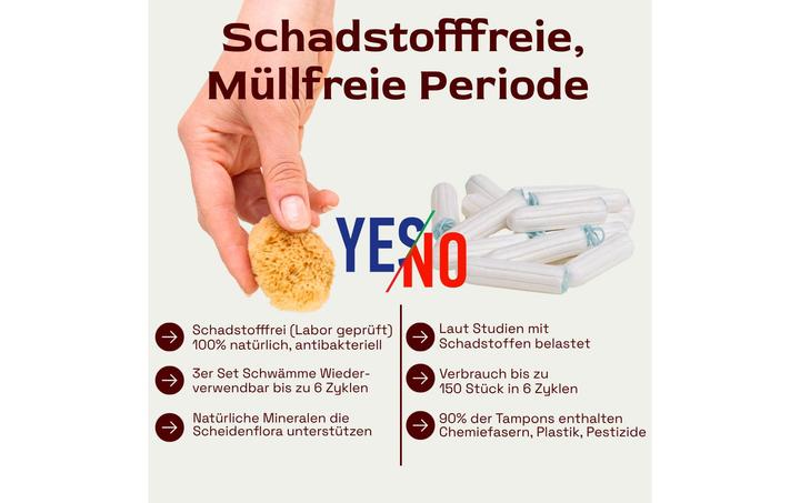 Immagine prodotto Hera Organics Starterkit Menstruationsschwämme (M)