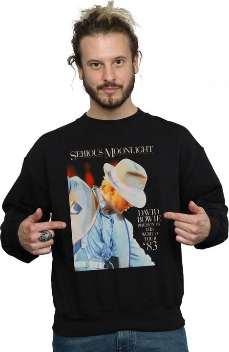 Actual product image David Bowie Mens Serious Moonlight Sweatshirt (M)