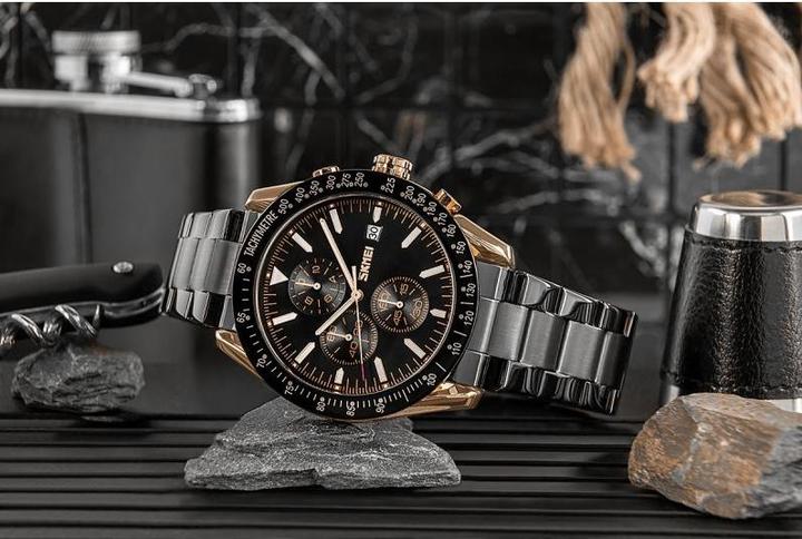 Immagine prodotto Skmei 9253RGBK Herrenuhr + BOX (Cronografo, Orologio da polso analogico, 45 mm)