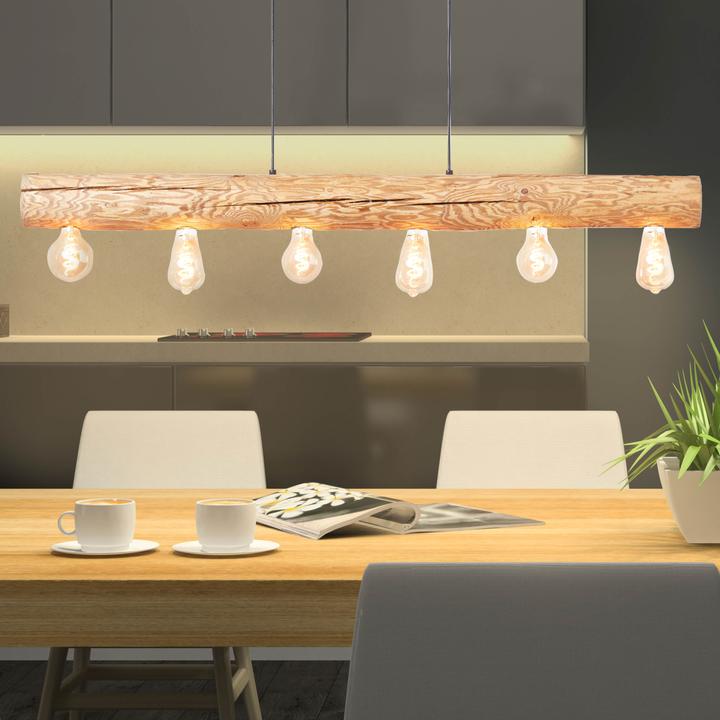 Productafbeelding Brilliant Trabo Hanglamp 6flg eiken geolied (E27)