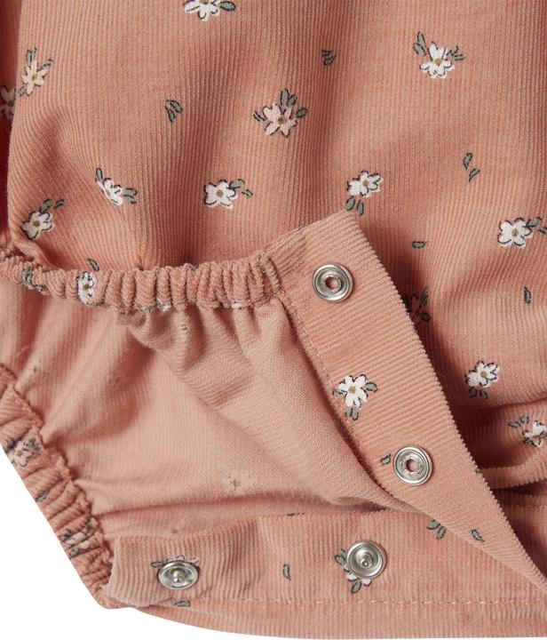 Actual product image Vertbaudet Baby Kurzoverall aus geblümtem Feincord mit besticktem Kragen (74)