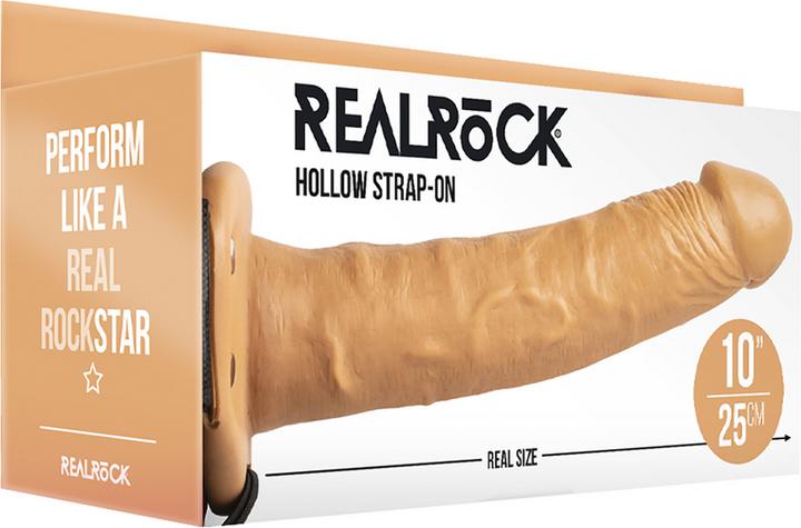 Image du produit RealRock Hollow Strap-on without Balls - 10" / 24,5 cm