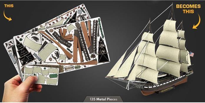 Actual product image Metal Earth USS Constitution