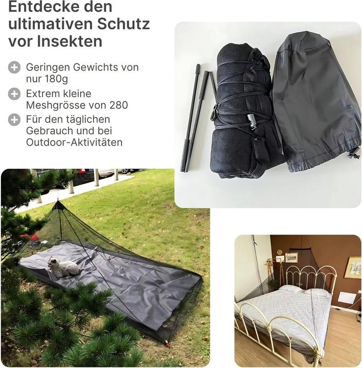 Image du produit Hermex Moustiquaire suspendue Moustiquaire de camping Protection contre les insectes
