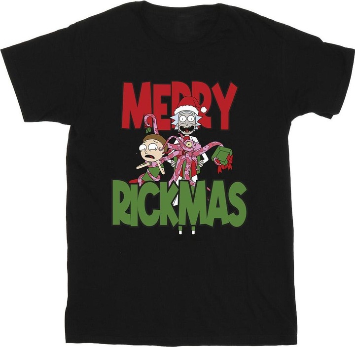 Actual product image Rick And Morty Mens Merry Rickmas T-Shirt (4XL)