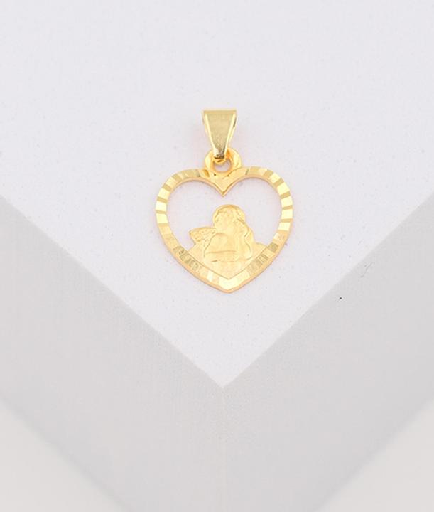Produktbild Muau Angel pendant yellow gold 750 heart shape cut out, 15x11mm (750/18K Gelbgold)