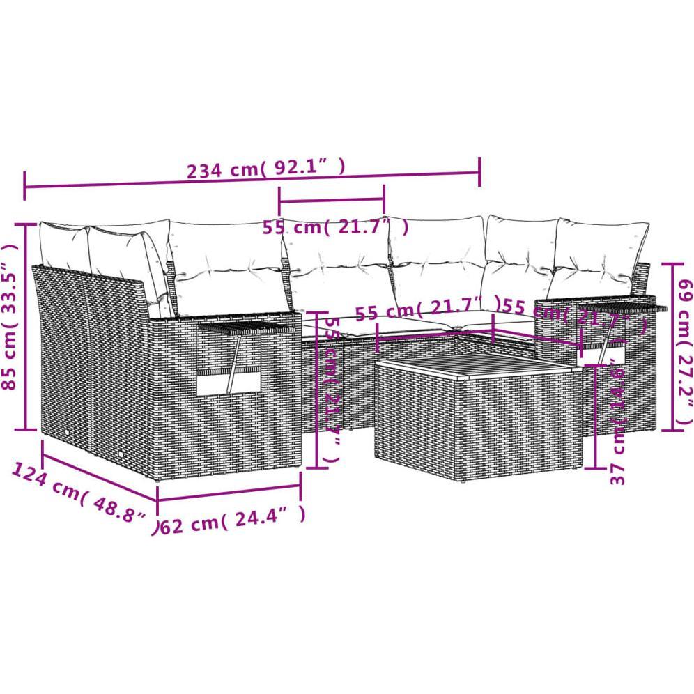 Thumbnail - VidaXL, Gartenlounge, 10-tlg. Garten-Lounge-Set mit Kissen