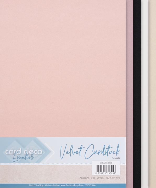 Image du produit Find it Papier velours, autocollant, A4, 5 feuilles (250 g/m², 5 x)