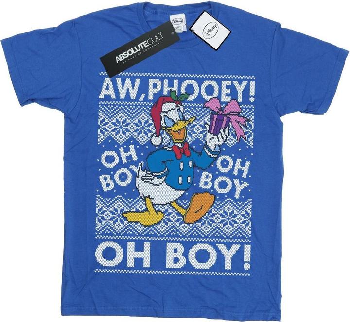 Disney Donald Duck Christmas Fair Isle TShirt Jungen (140, 146)