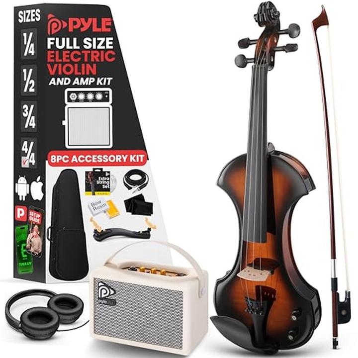 Pyle Violino Elettrico Silenzioso (Giocherellare, 4/4)