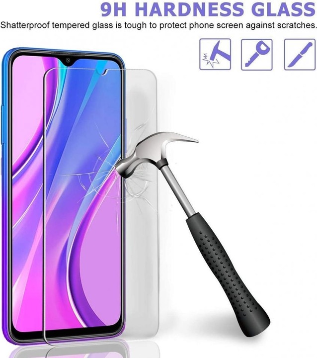 Immagine prodotto Screenguard Xiaomi Redmi 9 Pellicola protettiva di vetro Custodia Design amichevole (Xiaomi Redmi 9)