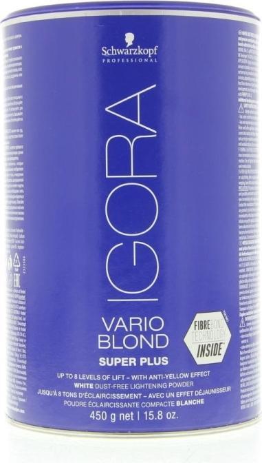 Actual product image Schwarzkopf Igora Vario Up To 8 Blond Super Plus 450G Box (Blond)