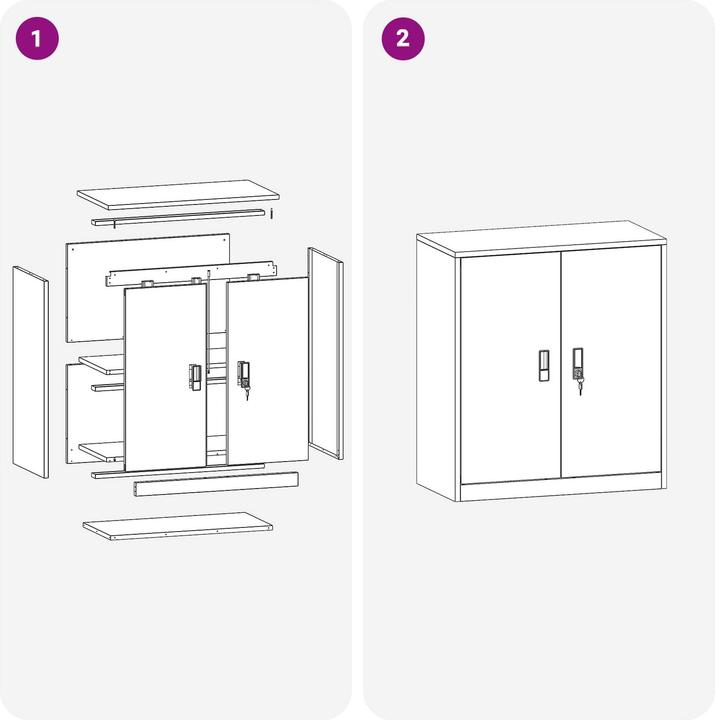 Image du produit vidaXL Büro-Beistellschrank (80 x 40 x 90 cm)