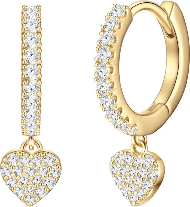 Produktbild Glanzstücke München Damen Herz Sterling Silber Zirkonia gelbgold - 30444 (Sterling Silber 925/000)