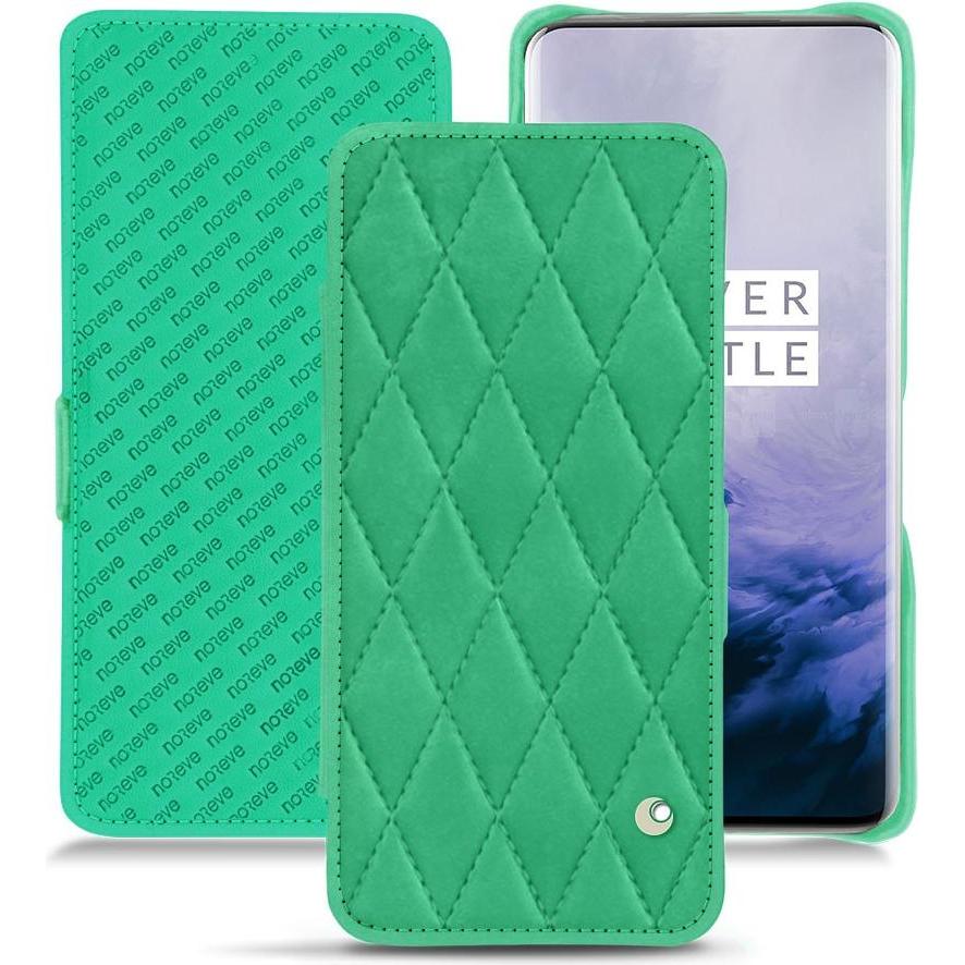 Noreve Lederschutzhülle horizontal (OnePlus 7 Pro), Smartphone Hülle, Grün