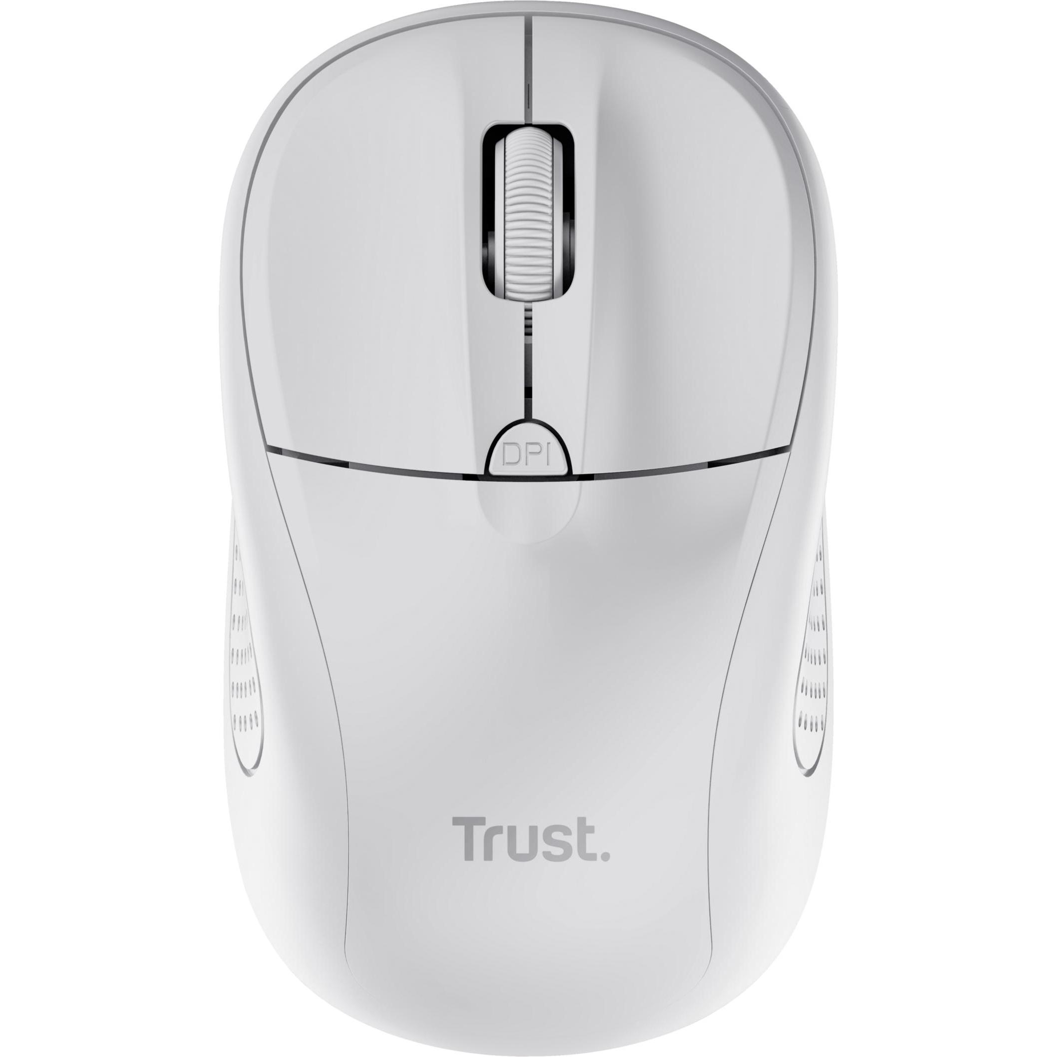Thumbnail - Trust Primo Wireless Mouse Matt White (Kabellos), Maus, Weiss