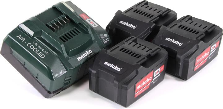 Actual product image Metabo 18V spare battery 3 x 5.2 Ah + charger basic set (18 V)