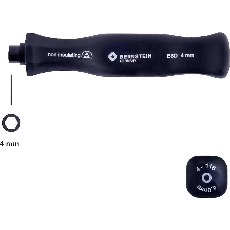 Bernstein, Cacciavite, Cacciavite ESD con portabit, ESD, 5/32″ x 95mm