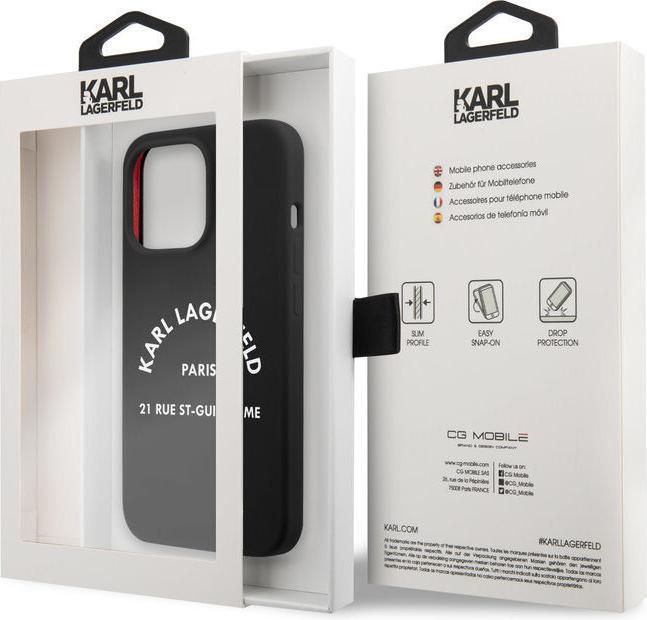 Image du produit Karl Lagerfeld Coque iPhone 13 Pro - Hardcase Housse de protection noire RSG White Logo No.242 (Apple iPhone 13 Pro)