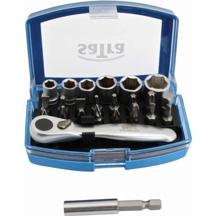 SATA, Chiave a bussola, Bits und Steckschlüssel mit Ratsche - 24 Stück.