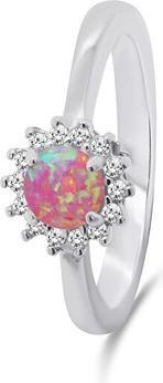 Produktbild Brilio Silver - Beautiful silver ring with opal and zircons RI056WP - Circuit: 54 mm (54)