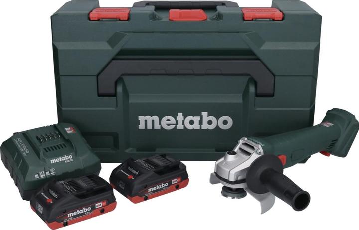 Produktbild Metabo W 18 L 9-125 Akku Winkelschleifer 18 V 125 mm + 2x Akku 4,0 Ah + LadegerÃ¤t + metaBOX (125 mm)