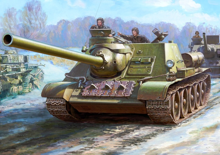 Immagine prodotto 1:35 SU-100, carro armato sovietico della seconda guerra mondiale