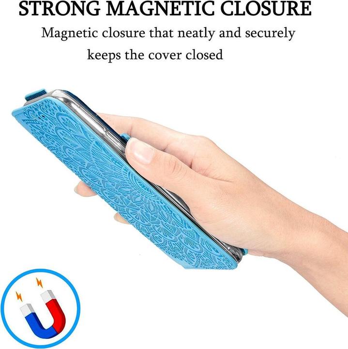 Produktbild König Design Hülle Handy Schutz für Samsung Galaxy S21 Plus Case Cover Tasche Etuis Blau Neu (Samsung Galaxy S21+)