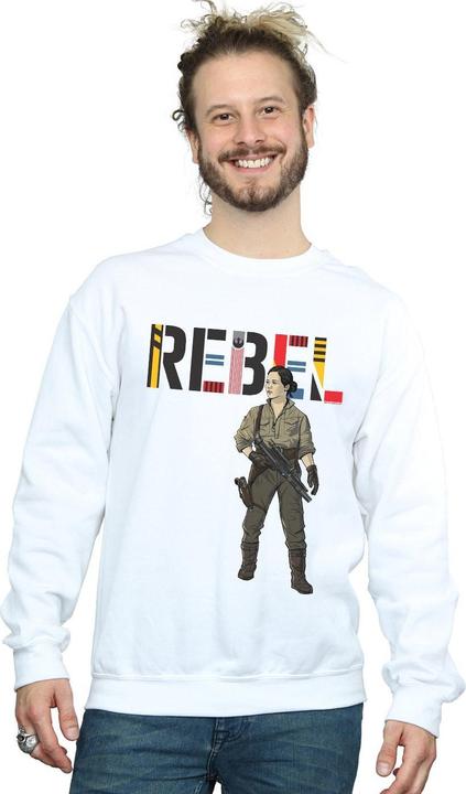 Actual product image Star Wars Mens The Rise Of Skywalker Rebel Rose Sweatshirt (S)