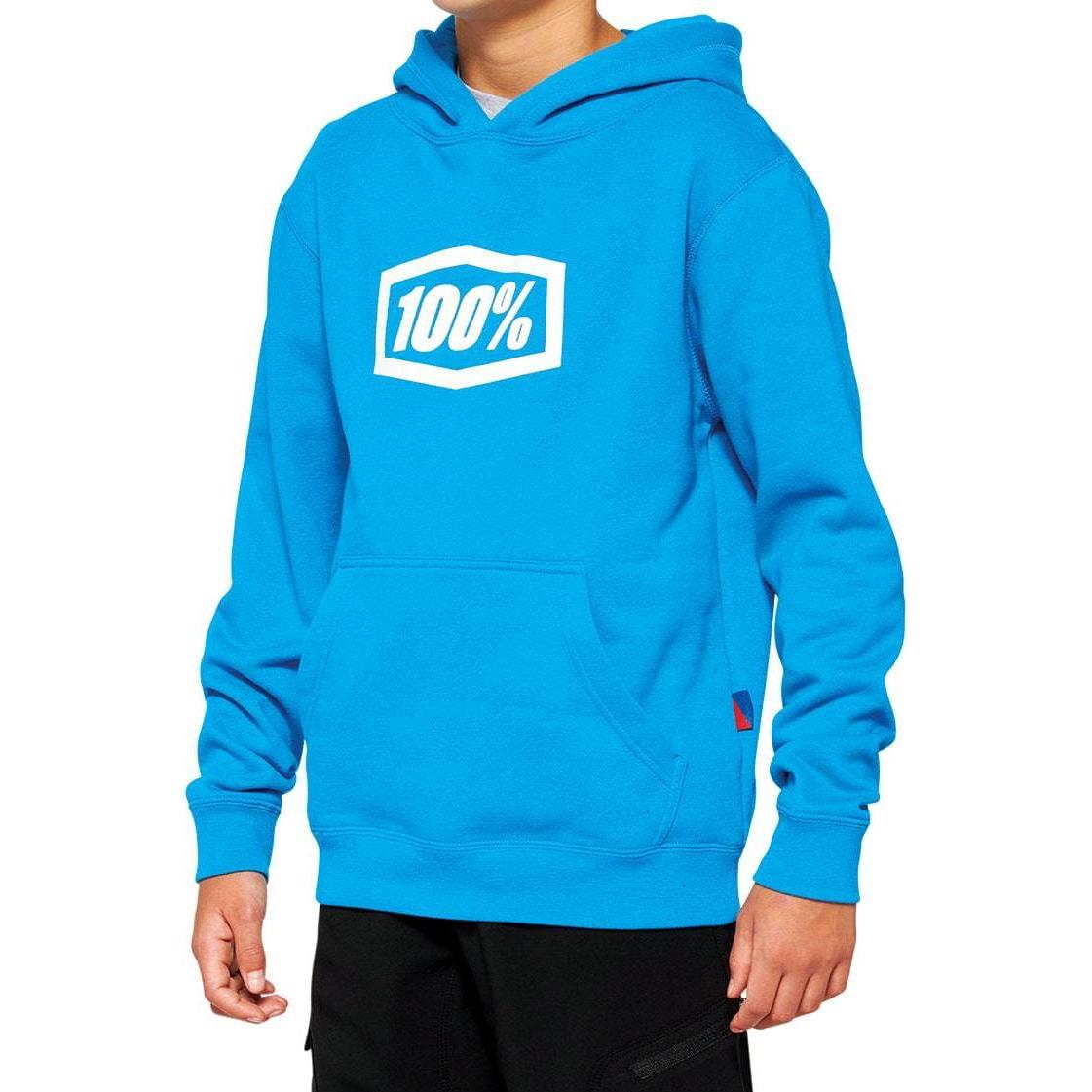 100%, Unisex, Pullover, Hoody Icon Youth, Blau, (M)