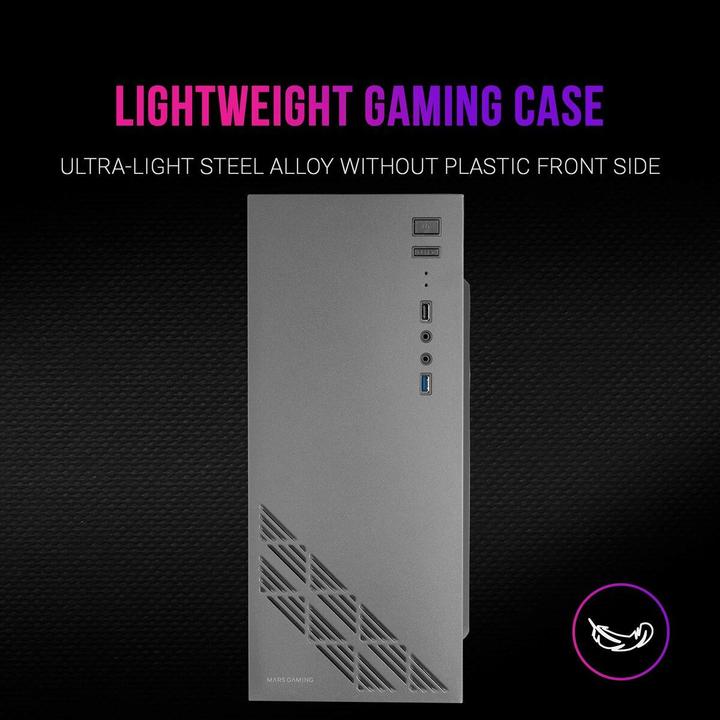 Actual product image Mars Gaming Boitier Moyen Tour Atx Mc100 RGB Avec Panneau Vitré (Noir) (ATX, Mini-ITX)