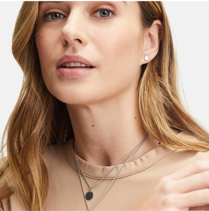 Produktbild Tamaris Charming steel earrings with mother-of-pearl Mop Coin TJ-0428-E-07 (Edelstahl)
