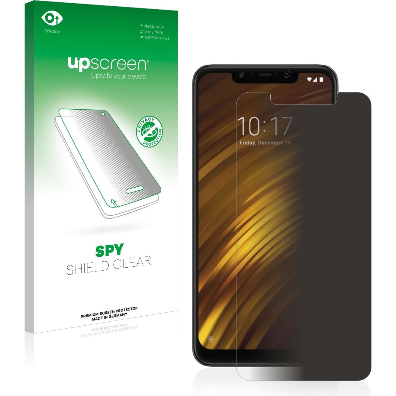 upscreen Spy Shield Blickschutzfolie (1 Stück, Xiaomi Pocophone F1), Smartphone Schutzfolie, Blau