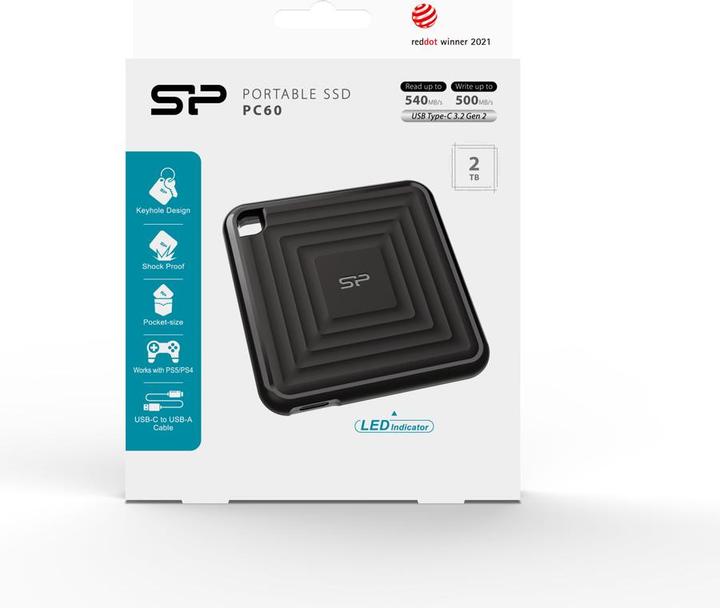 Actual product image Silicon Power External SSD PC60 2TB (2 TB)