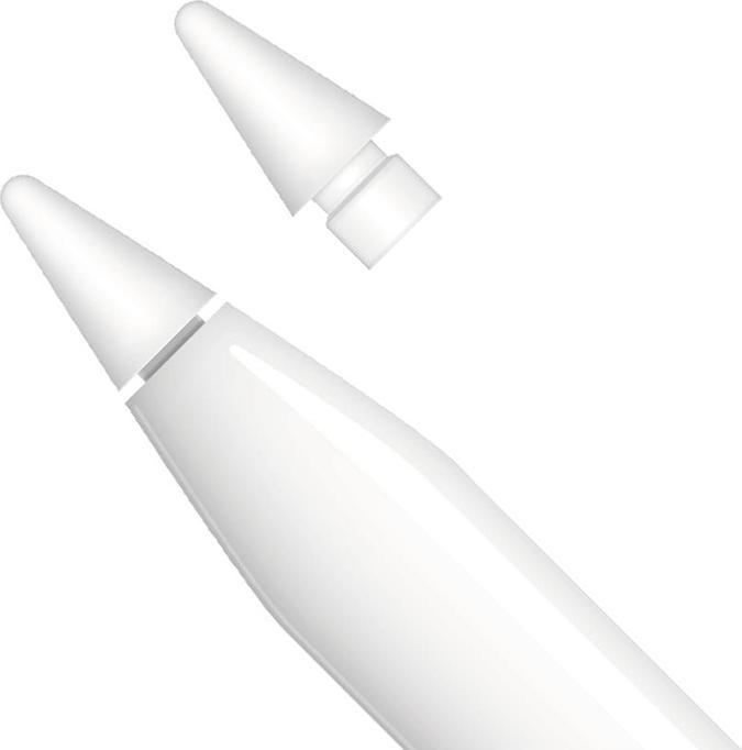 Fixed - (2 pack) Stylus Replacement Tips (FIXPET-WH) - Compatible with Apple Pencil 1/2 - White