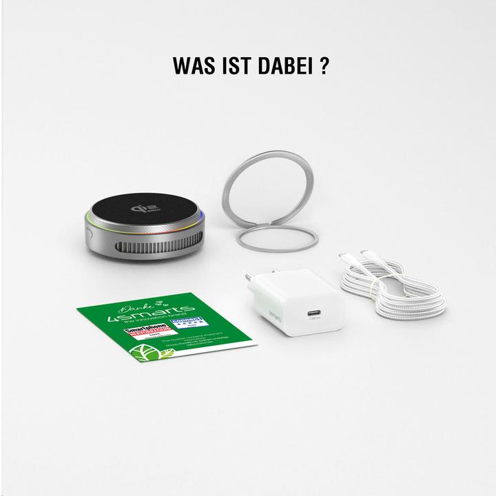 Actual product image 4smarts Qi2 25W / MagSafe Ladegerät-Set mit Kühlung RGB (25 W)