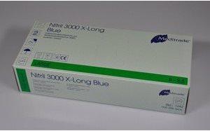 Meditrade Nitrile gloves 3000 X-Long blue powder free non-sterile