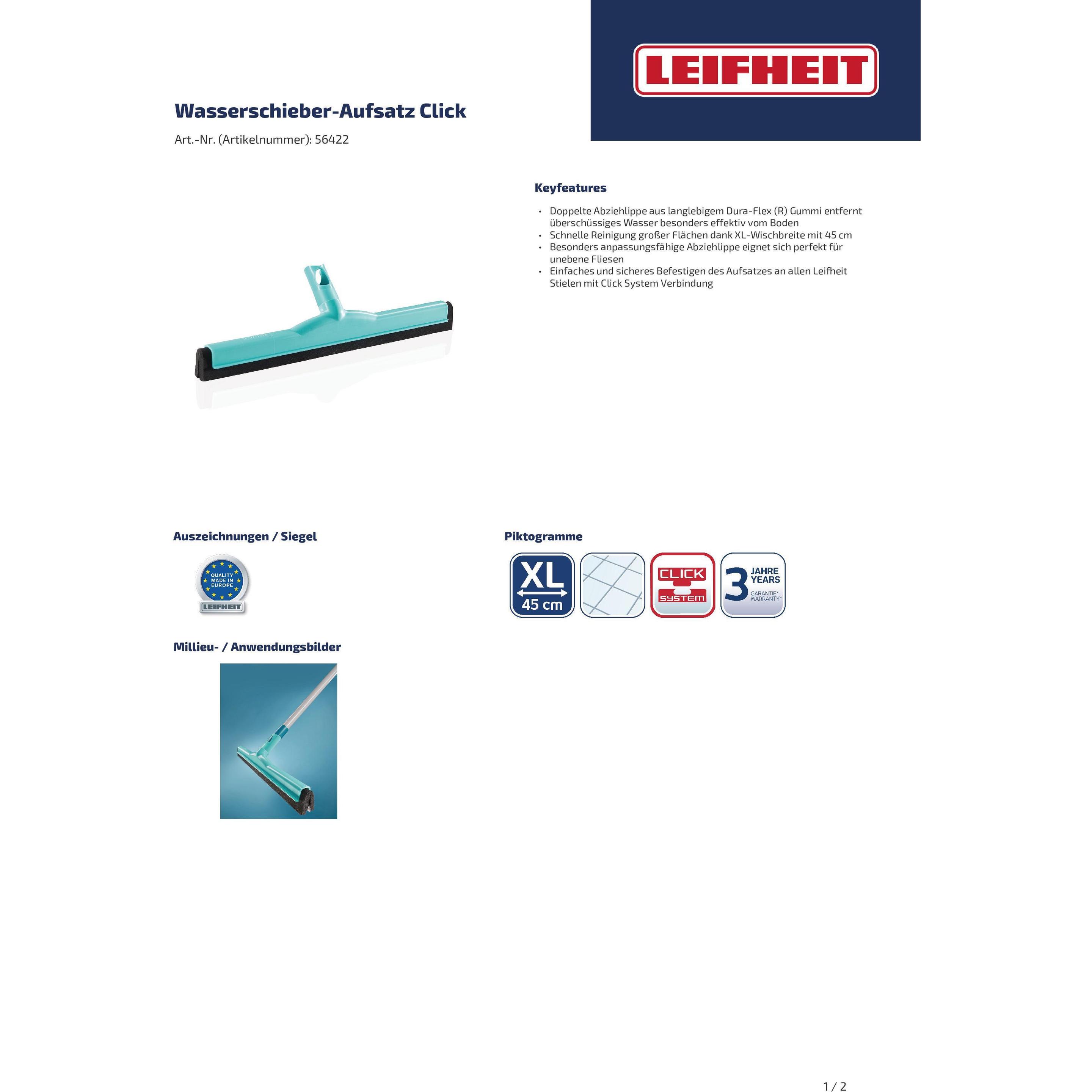 Thumbnail - Leifheit Wasserschieber-Aufsatz, Reinigungsutensil, Grün