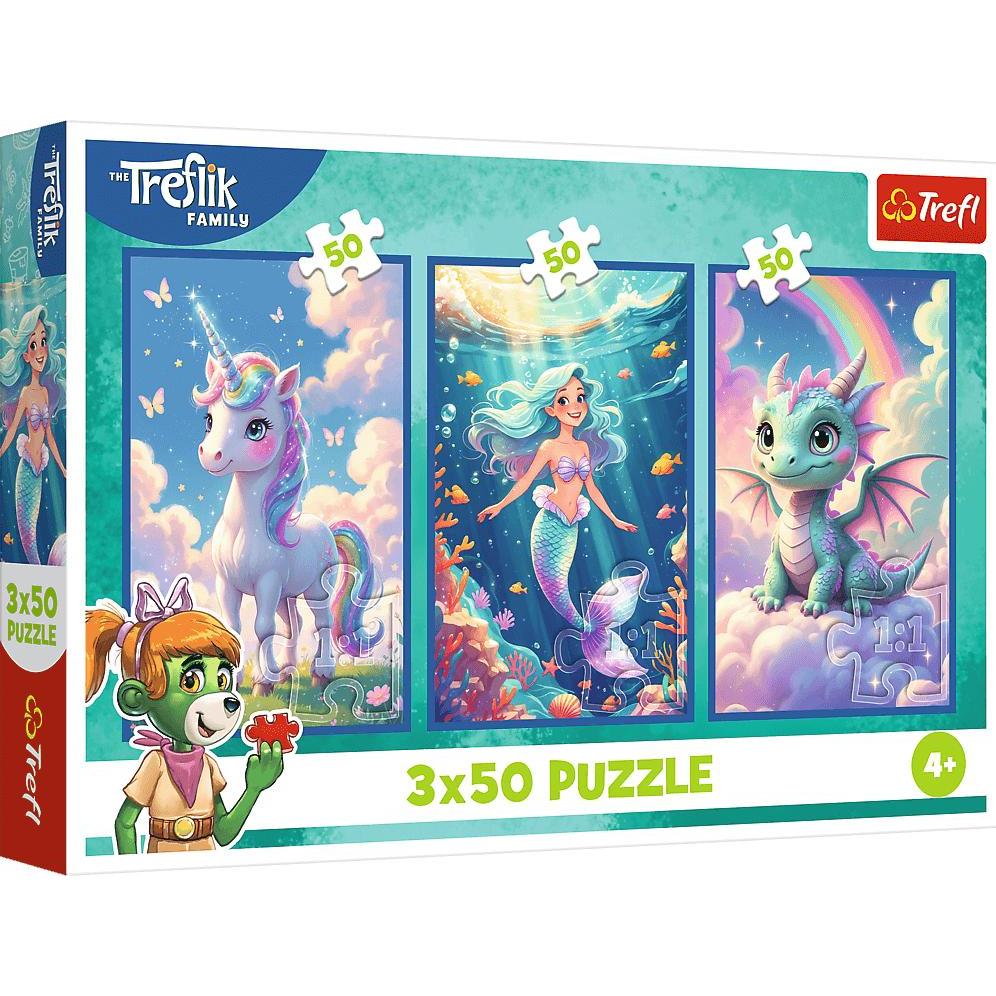 Trefl 3x50 Puzzle Gemeinsam in einer bunten Welt