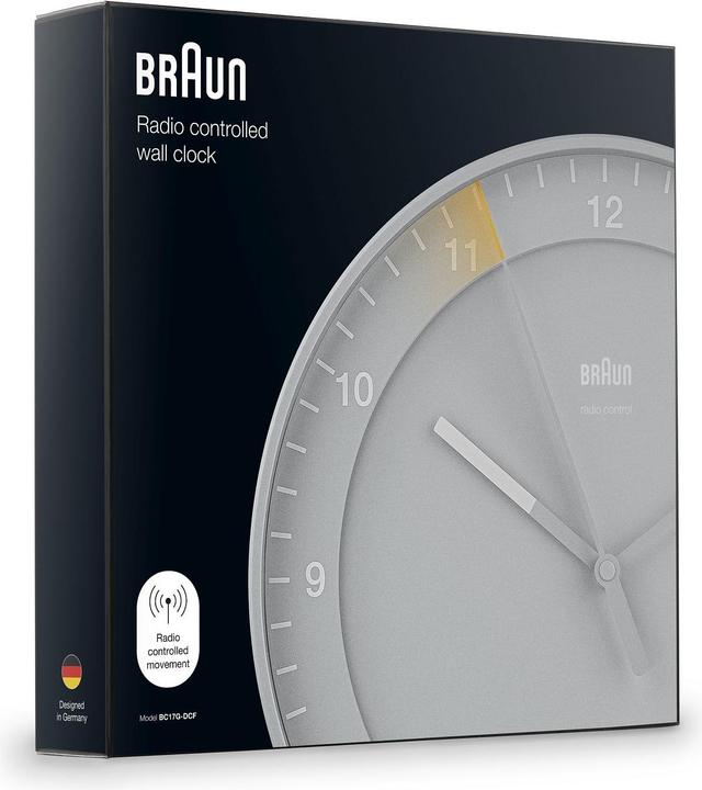 Produktbild Braun Wanduhr, grau m.Funk (30 cm)